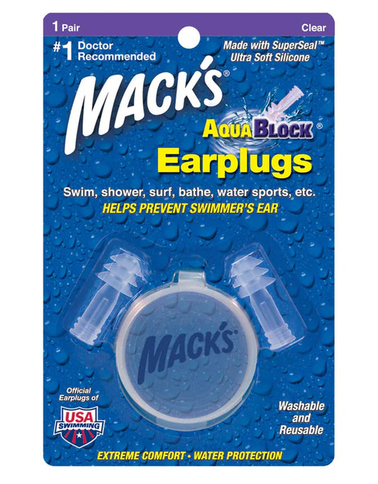 Macks AquaBlock Reusable Swimming Ear Plugs