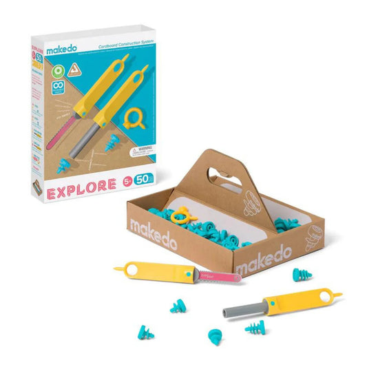 Makedo Explore Upcycled Cardboard Construction Toolkit- Medium