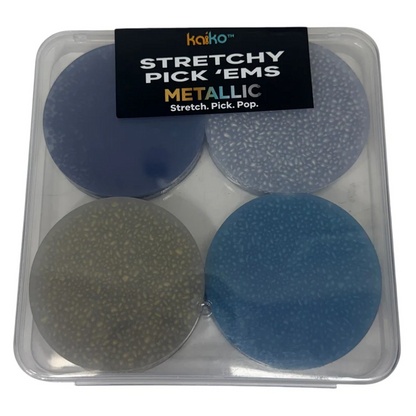 Metallic Stretchy Pick ’Ems – Set of 4 by Kaiko