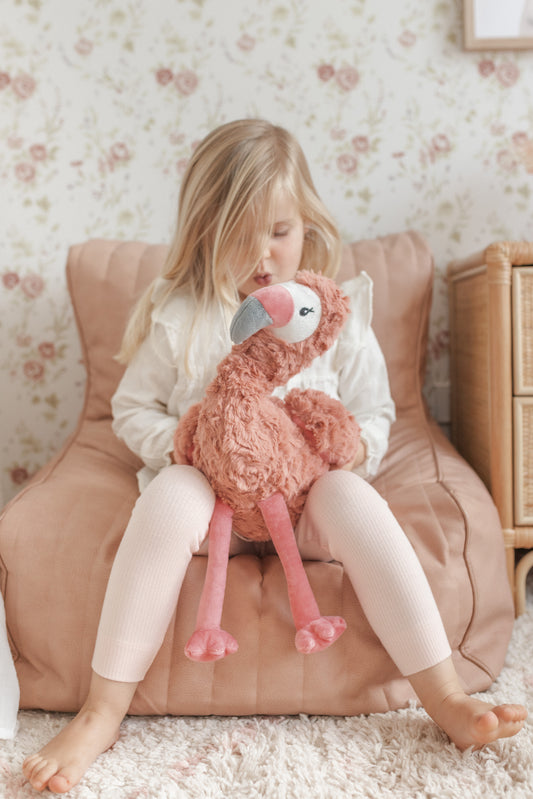 Mindful_and_Co_Kids_Calming_weighted_Animal_buddie_Francesca_the_flamingo_on_lap