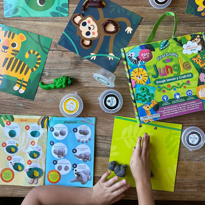 My_Creative_box_first_crafts_Jungle_dough_sensory_craft_child_creating