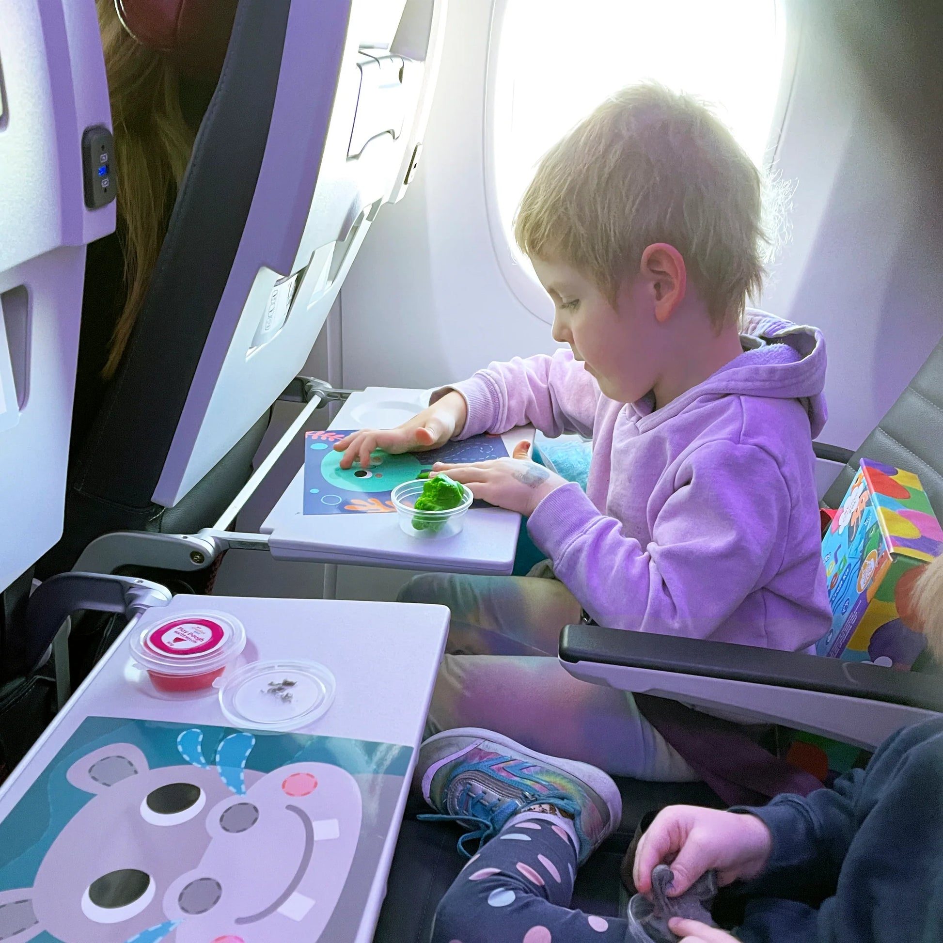 My_Creative_box_first_crafts_under_the_sea_dough_child_playing_on_plane