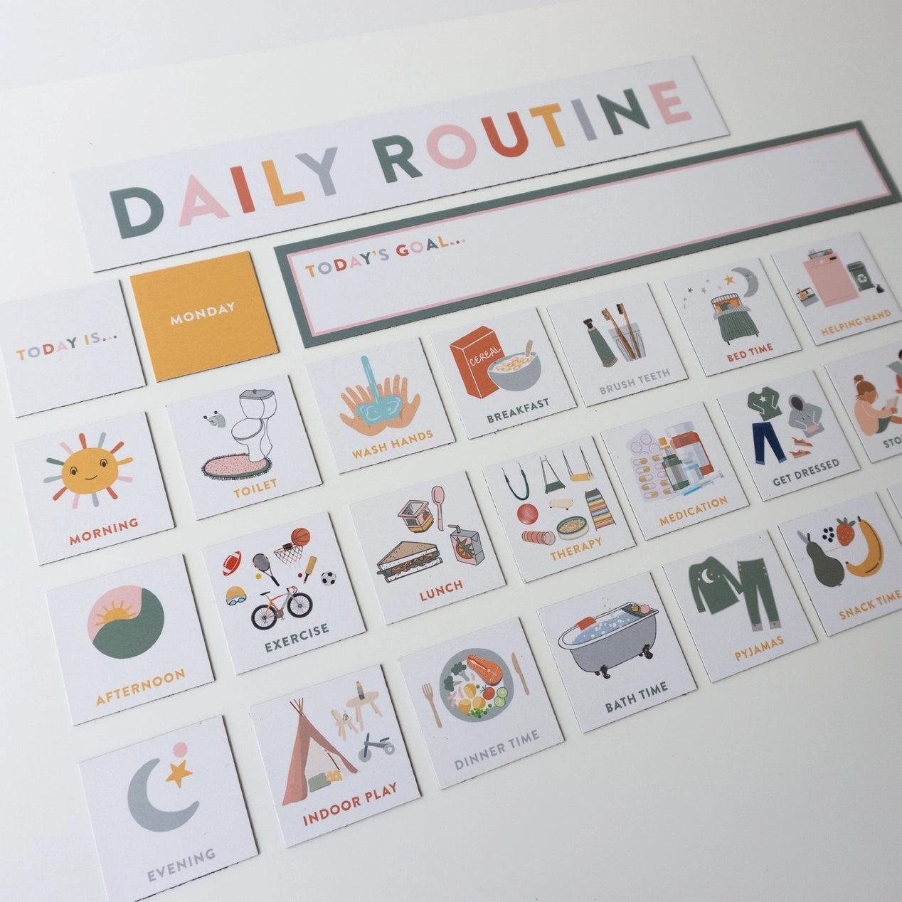 Organising_life_Beautifully_Kids_Daily_Routine_Magnets_Visual_Activity_and_Task_Close_up_of_cards