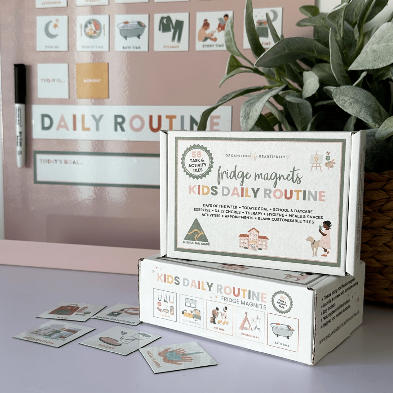 Kids Daily Routine Magnets | Visual Activity and Task Guide ...
