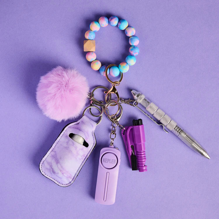 Safety_Keychain_Purple_Pastel_Haze_Beaded