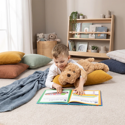 Sensory_sprout_weighted_dog_reading