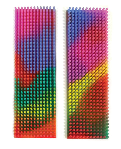 Silicone Zen Strips- 2 tactile Multicolor strips