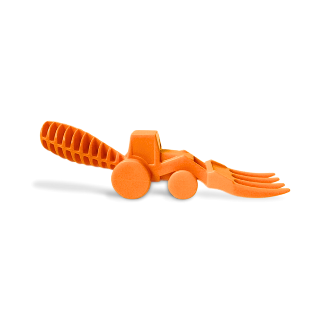 Spotty_Kat_constructive_eating_tractor_cutlery_orange_fork