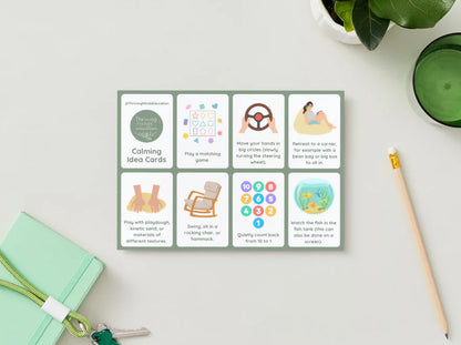 Calming Idea Cards by Thriving Minds Education