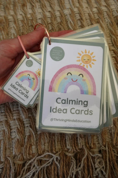 Calming Idea Cards by Thriving Minds Education