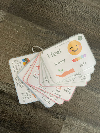 Feelings and Regulation Idea Cards by Thriving Minds Education