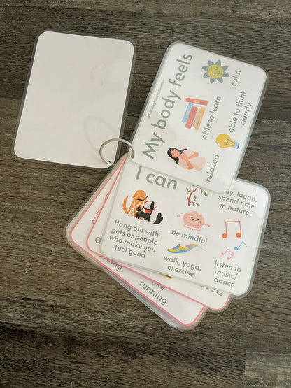 Feelings and Regulation Idea Cards by Thriving Minds Education