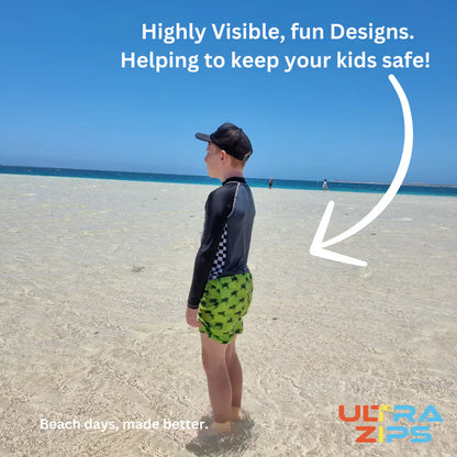Ultra-Zip Turbo Turtle | Adaptive Boardshorts for Kids