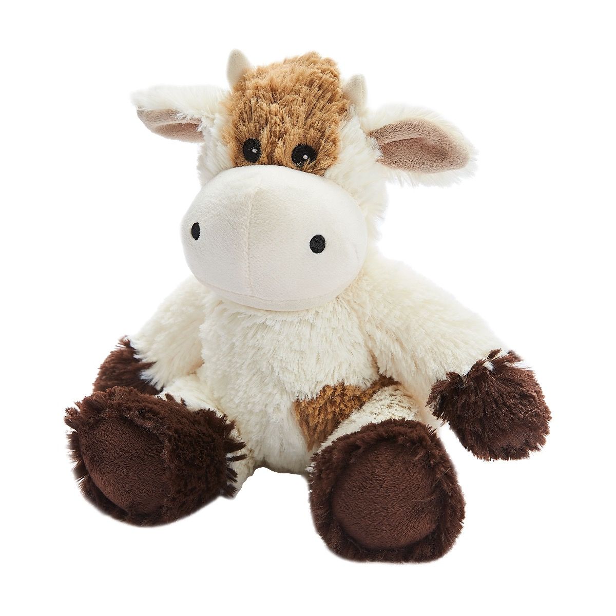 Warmies_brown_and_white_cow_sitting_up