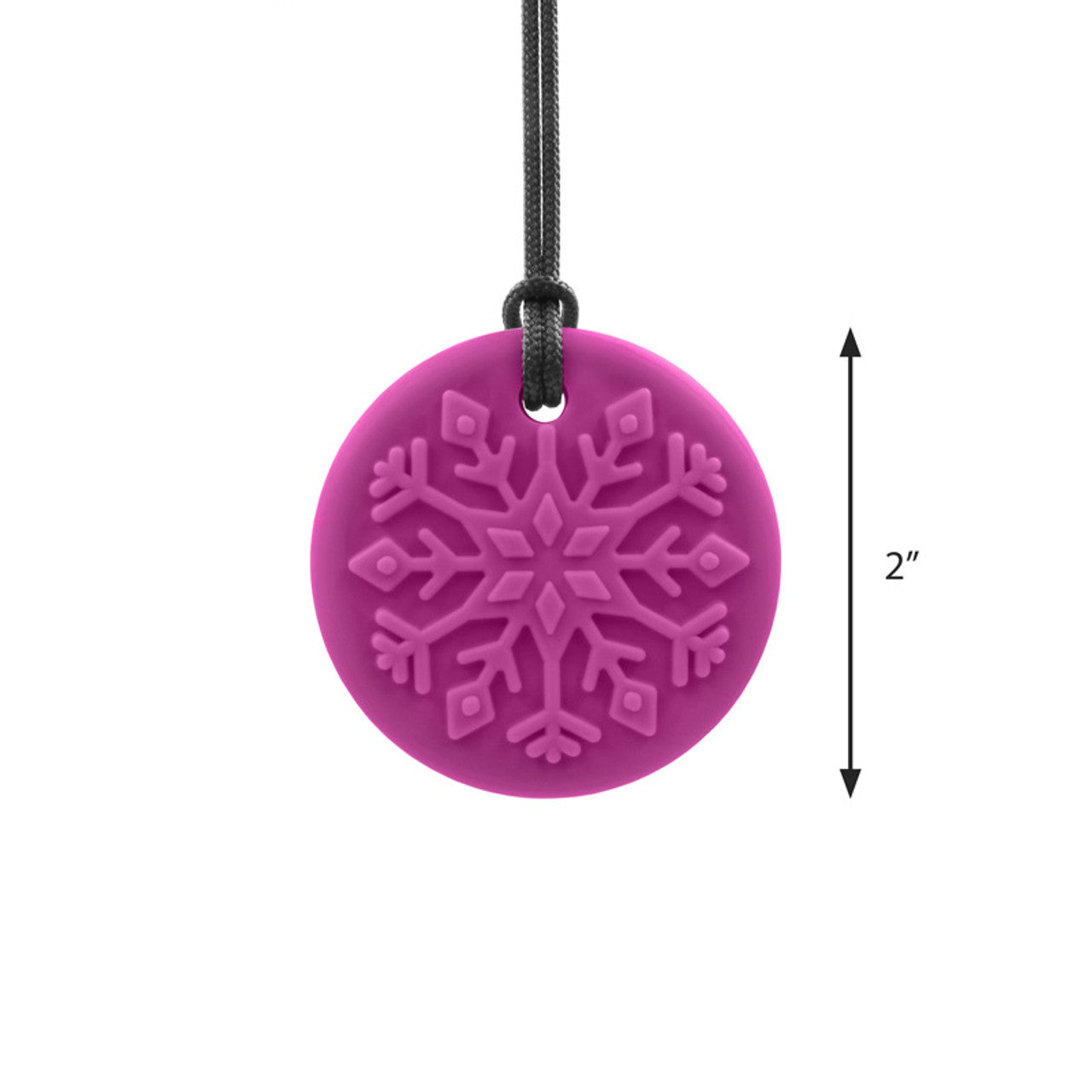 arks_snowflake_chewelry_oral_chew_pink_coloured_chews_showing_sizing