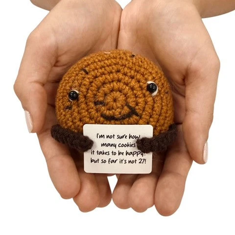 I'm not sure how many cookies it takes to be happy... Cookie Mini Hand Crochet Plush Support by Kaiko