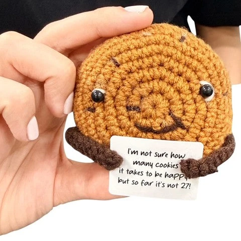 I'm not sure how many cookies it takes to be happy... Cookie Mini Hand Crochet Plush Support by Kaiko