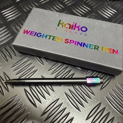 kAIKO_oil_slick_weighted_spinner_pen_WITH_BOX