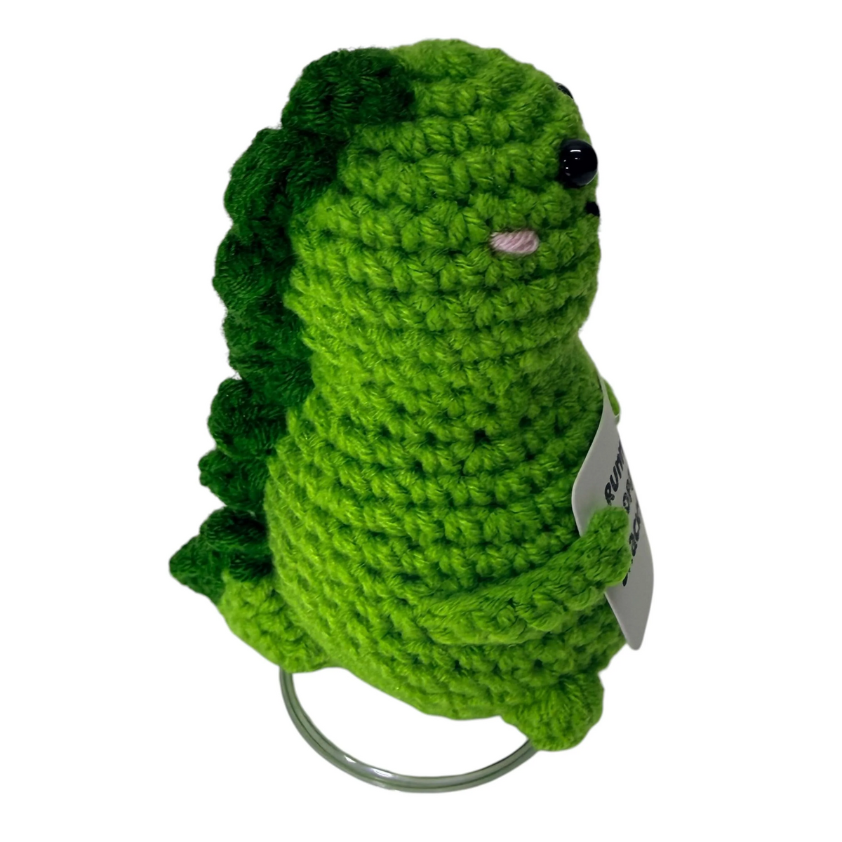 Running on Dopamine, Snacks & Vibes Dinosaur Mini Hand Crochet Plush Support by Kaiko