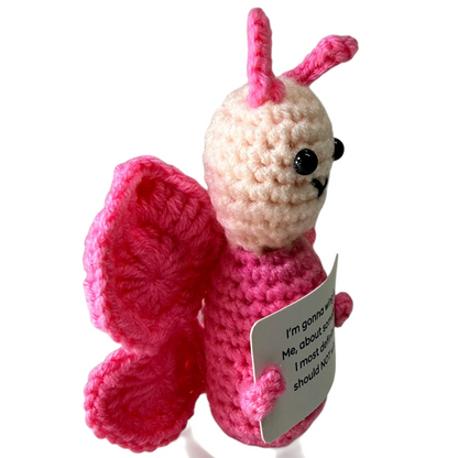 I'm Gonna Wing It Butterfly Mini Hand Crochet Plush Support by Kaiko