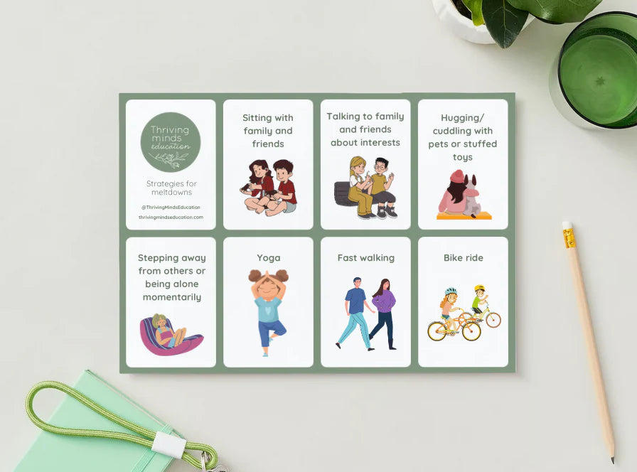 Strategies for meltdowns Mini Keychain Book - Thriving Minds Education