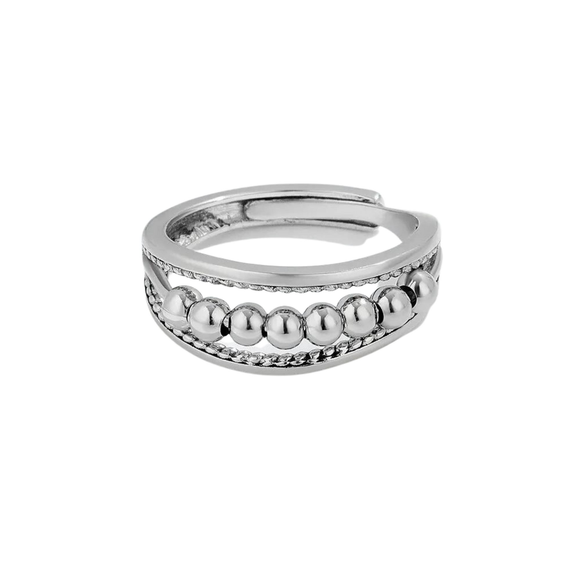 8_Beaded_silver_anxiety_fidget_ring_silver_table
