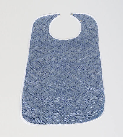 Brolly_Adult_feeding_bib_geometric_blue