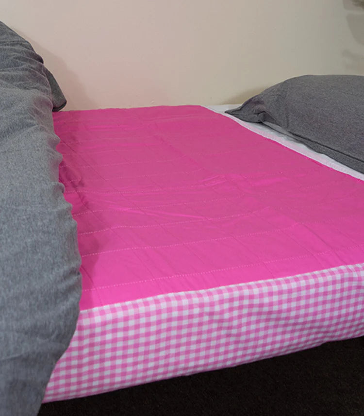 Brolly_ waterproof_Sheet_pads_with_wings_pink_checkers