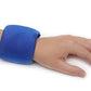 Sensory_Matters_Lycra_fidget-cuff_royal_blue_on_persons_wrist