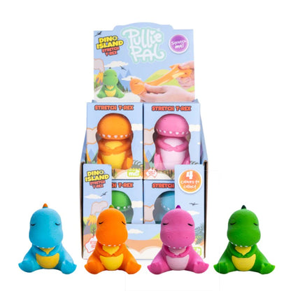 Pullie_Pal_dinosaur_T_rex_sand_stretchy_fidget_toy_all_colours