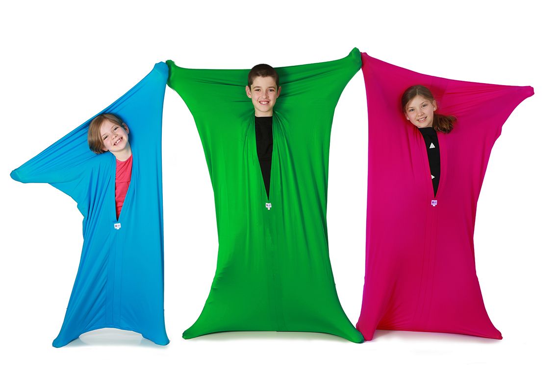 Sensory_Matters_kids_wearing_Lycra_body_sock_aqua_pink_green-colours_sensory_matters