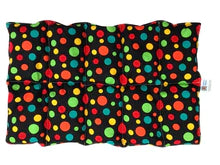 Sensory_Matters_Weighted_Lap_Bag_Polly_pellets_1.5kg_Black/ Coloured_spots