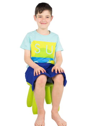 Boy_sitting_on_stool_with_Weighted_Lap_Bag_Sensory_Matters